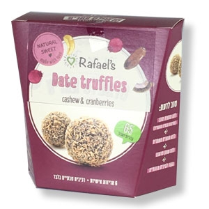Dattel-Trüffel mit Cashewkernen und Cranberries