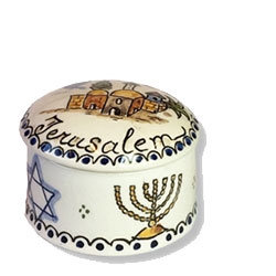 Handbemaltes Keramikdöschen „Jerusalem“ - Unikat