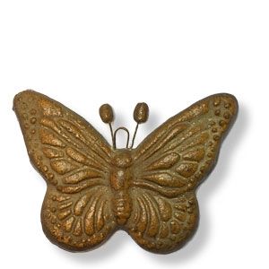 Schmetterling aus handbemalter Terrakotta, ca. 10 cm breit