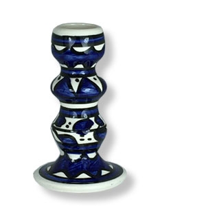 Kerzenständer aus armenischer Keramik, blau