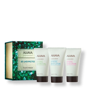 AHAVA Body-Trio mit je 40 ml Duschgel, Bodylotion und Handcreme