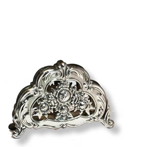 Großer Serviettenständer/Briefhalter aus Sterlingsilber