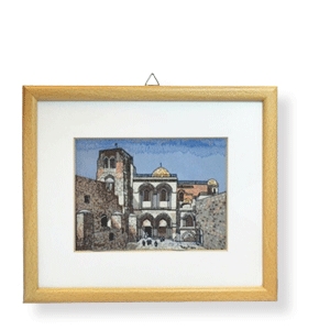 Miniatur-Wandteppich der Grabeskirche