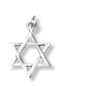 Flacher Davidstern-Anhänger.  Ca. 18 mm