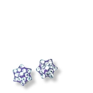 Mini Ohrsteckerpaar aus Silber, mit glänzenden Steinen
