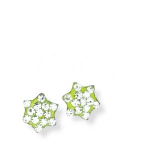 Mini Ohrsteckerpaar aus Silber, mit glänzenden Steinen