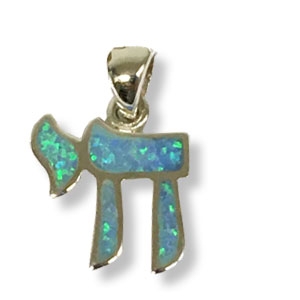 Anhänger Chaj Mit Opal