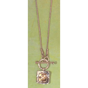 Silberkette mit Bicolor-Perlanhänger