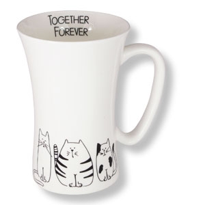 Riesen Becher aus Bone China mit Katzenmotiv