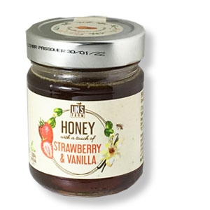 Wildblüten-Honig mit Erdbeer-Vanille, 230 g