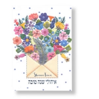 Neujahrskarte mit Blumenbukett