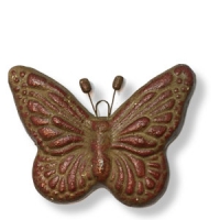 Schmetterling aus handbemalter Terrakotta, ca. 10 cm breit