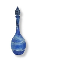 Phiole mit Stöpsel, ca. 14 cm hoch