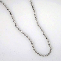 Kordelkette aus Sterlingsilber, ca. 45 cm