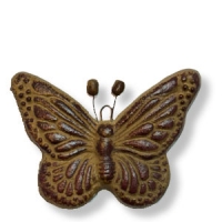 Schmetterling aus handbemalter Terrakotta, ca. 11 cm breit