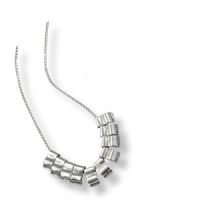 Collier mit Silberelementen, 42 cm lang