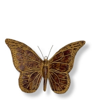 Sehr großer, Plastischer Schmetterling aus Terrakotta, ca. 39 cm breit