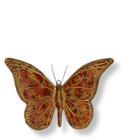 Sehr großer, Plastischer Schmetterling aus Terrakotta, ca. 39 cm breit