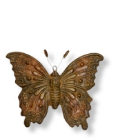 Sehr großer, flacher Schmetterling aus Terrakotta, ca. 36 cm breit