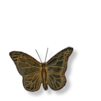 Plastischer Schmetterling aus Terrakotta, ca. 8 cm breit