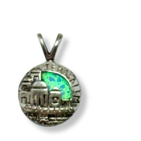Anhänger, Jerusalem-Motiv , mit Opal