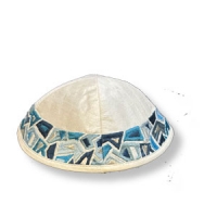 Kippa im Wildseidenlook, bunt