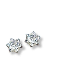 Mini Ohrsteckerpaar aus Silber, mit glänzenden Steinen