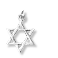 Flacher Davidstern-Anhänger.  Ca. 18 mm