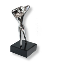 Silberveredelte Frauenfigur – kunstvolles Unikat