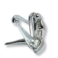 Frau mit Harfe – Silberveredelte Kunstfigur. Ein Unikat aus der Werkstatt Ben-Zion