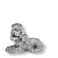 Sitzender Pudel, 925er Silber