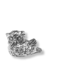 Eule sitzend, 925er Silber