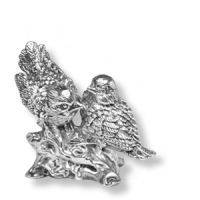 Vogelpaar, 925er Silber
