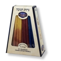 Bunt gemischte Chanukka-Kerzen