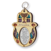 Chamsa mit der Aufschrift Jerusalem
