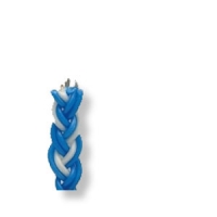 Große Hawdala-Kerze, bunt (blau-weiß), ca. 37 cm lang - Angebot