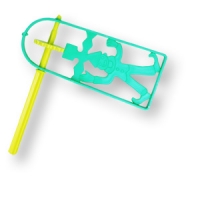 Bunte Purimrätsche aus Plastik - diverse Farben