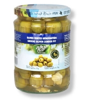 Grüne Oliven ohne Stein aus dem Kibbuz Yavne mit 265 g Nettoinhalt