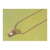 Collier, Bicolor, silber/gold,