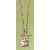 Silberkette mit Bicolor-Perlanhänger